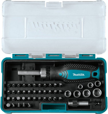 Makita B 36170 47 Piece Bit Set Ratchet Screwdriver 1 4 Hex