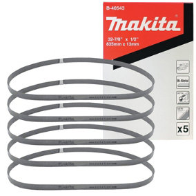 Makita B-40543 Bandsaw Blades 5 Pack 835mm x 13mm 14TPI DPB181 DPB182 DPB183