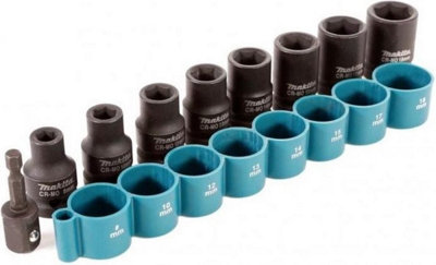 Silverline  1/2" Drive Impact Socket Set 1/2" Drive 6pt Metric 10 Pcs