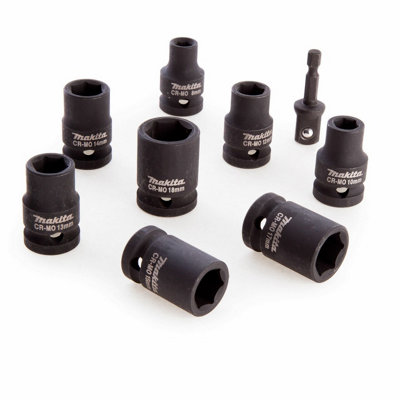Silverline  1/2" Drive Impact Socket Set 1/2" Drive 6pt Metric 10 Pcs