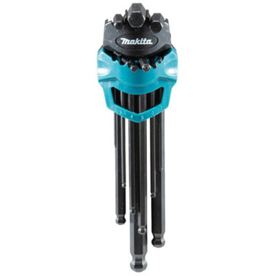 Makita B-65894 Hex Key Wrench 9 Piece Set