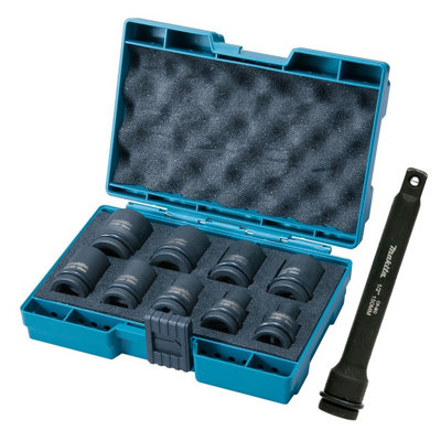 Buy Makita B-66232 9 Piece Impact Ready Socket Set 1/2" Square Drive ...