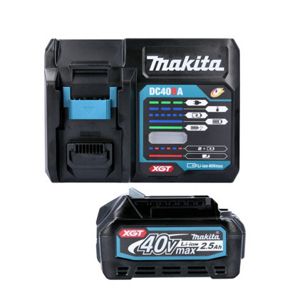 Makita BL4025 40Vmax 2.5Ah Li-ion XGT Battery With DC40RA
