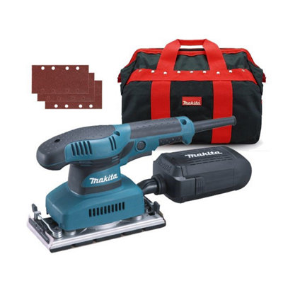 Makita BO3710 240v 1/3 Sheet Orbital Sander With 40g Sanding Belts ...