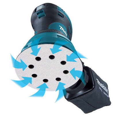 Makita BO5031 125mm 5" 240v Random Orbital Sander Speed Control + Cube Bag