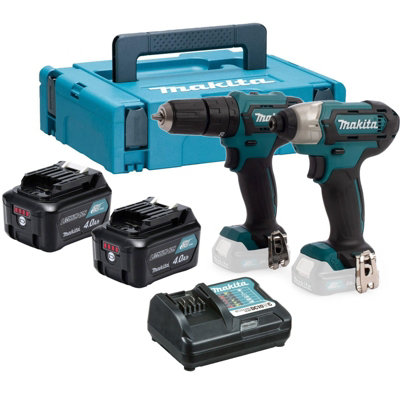 Makita CLX228MJ 12v Max Lithium Ion Combi Hammer Drill + Impact Driver - 2 x 4ah