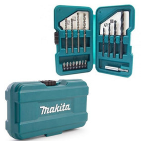 Makita D-45858 17 Piece Drill and Screwdriver Bit Set Masonary Wood Metal Drills