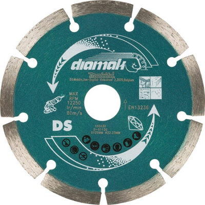 Makita D 61139 SEG Diamond Cutting Disc 125mm Blade Concrete Stone