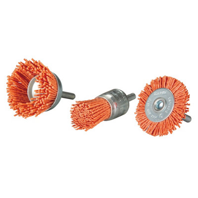 Makita D-70742 3 Piece 80 Grit Drill Nylon Brush Set