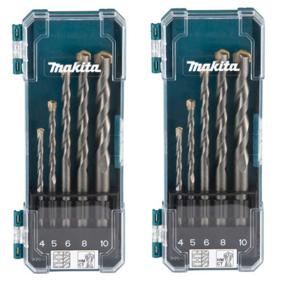 #005 7本 ピースナイフセット Makita D-72877 5 Piece Straight Shank TCT Masonry Drill Bit