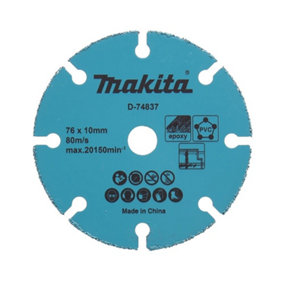 Makita D-74837 76mm x 10mm TCG Cutting Disc  - DMC300 Cutter