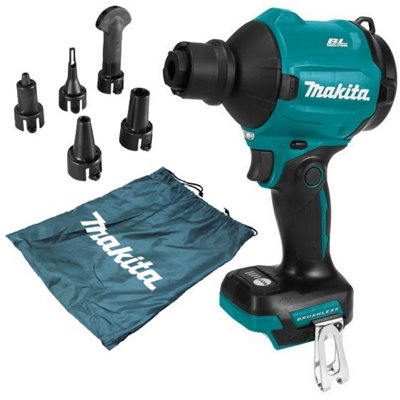 Makita DAS180Z 18v Brushless Dust Blower Inflator Deflator LXT + 5 Nozzle Sets