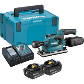 Makita DBO382RTJ LXT Finishing Sander 18V 2 x 5.0Ah Li-ion Batteries