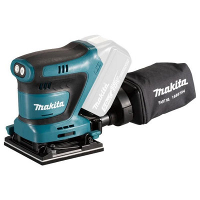 Makita DBO480RTJ 18v LXT 1/4 Sheet Cordless Palm Sander Hook Loop + 2x5ah Makpak