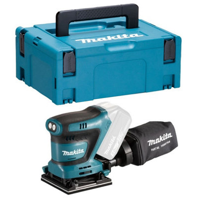 Makita DBO480Z 18v LXT 1/4 Sheet Cordless Palm Sander Hook Loop + Makpak Case