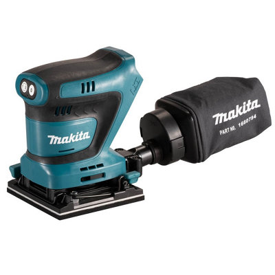 Makita DBO480Z 18v LXT 114mm 1/4 Sheet Finishing Cordless Palm 