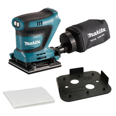 Makita DBO481Z 18v LXT 114mm 1/4 Sheet Finishing Cordless Palm Sander + Clamp