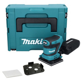 Makita DBO481ZJ 18v LXT 114mm 1/4 Sheet Finishing Cordless Palm Sander + Makpac