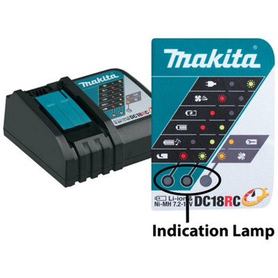 Makita DC18RC 18v LXT Li-Ion Fast Battery Charger 7.2 / 14.4 / 18v Twin Pack