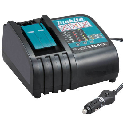 Makita DC18SE 7.2v-18v Li-Ion In Car 12v Supply Battery Charger + Cigarette  Plug