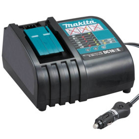 Makita DC18SE 7.2v-18v Li-Ion In Car 12v Supply Battery Charger + Cigarette Plug