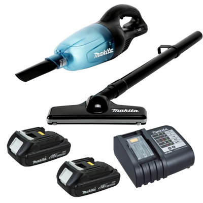 Makita DCL180 18 Volt LXT Lithium Ion Black Vacuum Cleaner - 2 Battery ...