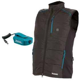 Makita DCV202Z2XL LXT 18v Cordless Battery Heated Vest Gilet - Black XXL