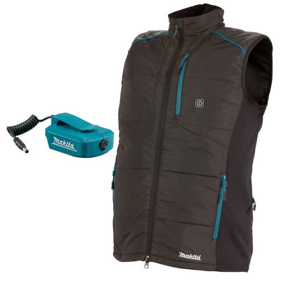 Makita DCV202ZM LXT 18v Cordless Battery Heated Jacket Vest Gilet - Black Medium