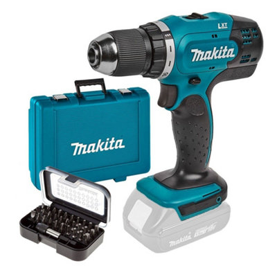 Makita DDF453Z 18v LXT Cordless Drill Driver 13mm 2 Speed Compact+ Case+ Bit Set