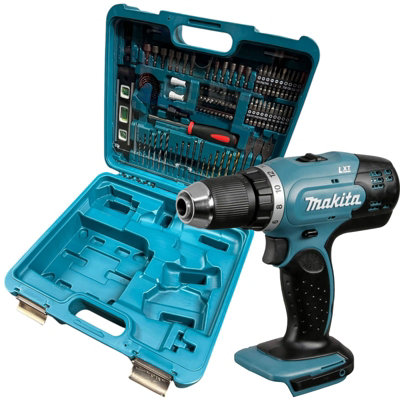 Makita DDF453Z 18v LXT Drill Driver 13mm 2 Speed Drill Bare + 101 Piece Bit Set