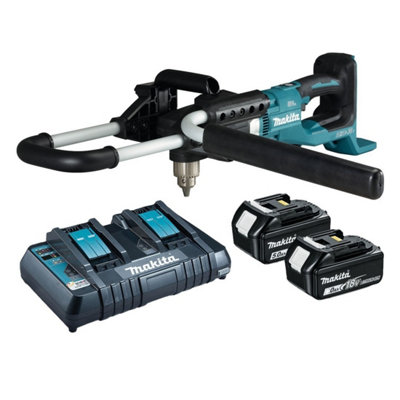 Makita DDG460T2X7 LXT Cordless 18v / 36v BL Earth Auger Fence Post Drill +2x5.0