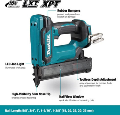 Makita DFN350Z 18v Cordless 18 Gauge LXT Brad Nailer 18g Bare Tool