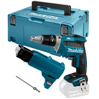 Makita DFS452Z 18v Collated Autofeed Brushless Screwdriver + Attachment + Makpac