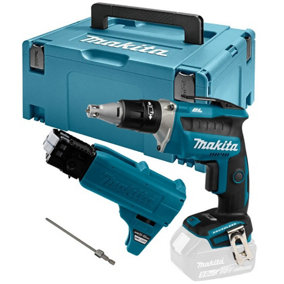 Makita DFS452Z 18v Collated Autofeed Brushless Screwdriver + Attachment + Makpac