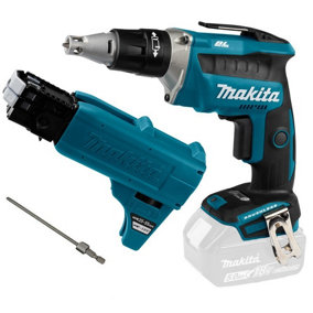Makita DFS452Z 18v Collated Autofeed Brushless Screwdriver Lithium + Attachment