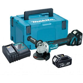 Makita DGA506RTJ 18v Cordless Brushless 125mm Angle Grinder Lithium - 2 x 5.0ah