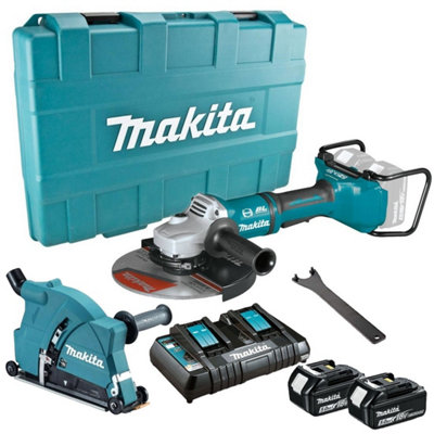 Makita DGA900PT2 18v / 36v Cordless Brushless 9" Angle Grinder + Dust