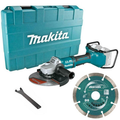 Makita DGA900Z 18v 36v Cordless Brushless 230mm 9" Angle Grinder + Diamond Blade