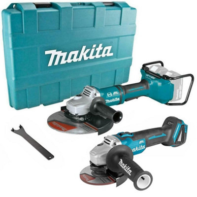 Makita DGA900ZK 18v / 36v Cordless Brushless 9" + 4.5" DGA504 Angle Grinder Kit