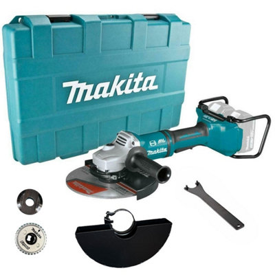 Makita DGA900ZKX2 18v / 36v Cordless Brushless 230mm 9" Angle Grinder Quick Nut
