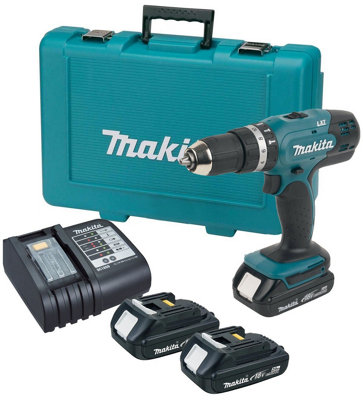 Makita DHP453SAE3 18v LXT Lithium Ion Combi Hammer Drill Driver + 3 x 2.0Ah Batt