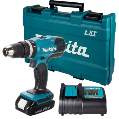 Makita DHP453SY 18v Li ion Cordless Hammer Combi Drill LXT 1 x Battery Charger