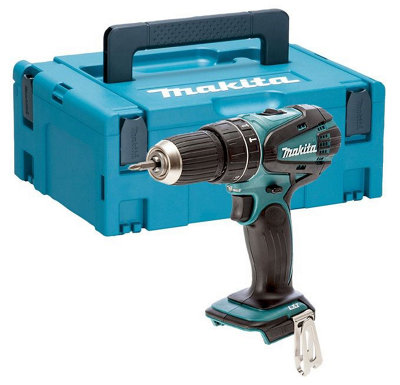 Makita DHP456Z 18v Combi Hammer Drill Cordless Lithium Ion MakPac Case Bare DIY at B Q