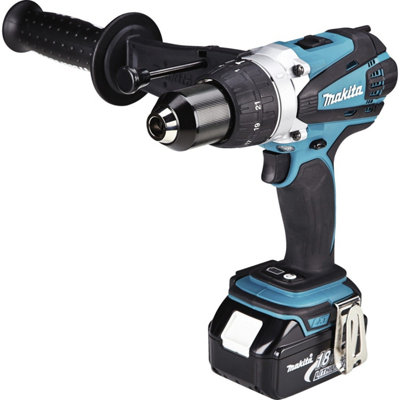 Makita DHP458RFE LXT 18v Combi Hammer Drill 2 Batts Replaces BHP458 DIY at B Q