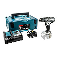 Makita DHP482T1JW 18V Combi Drill with 5Ah Battery and Charger in a Carry Case - White