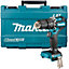 Makita DHP487Z 18V LXT Brushless Combi Hammer Drill Sub Compact Bare Tool + Case