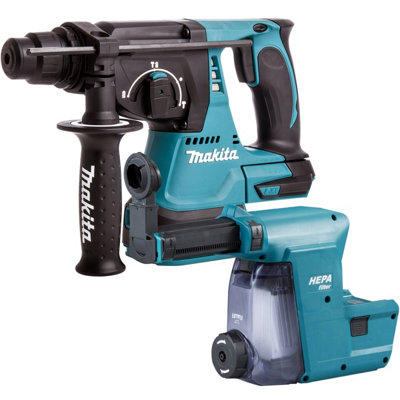 Makita DHR242Z 18V SDS Brushless 24mm Rotary Hammer Drill Body with Dust Extraction System DIY at B Q