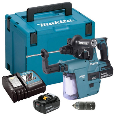 Makita DHR243RMJV 18v LXT Brushless Rotary Hammer Drill + Chuck + Extractor 5AH