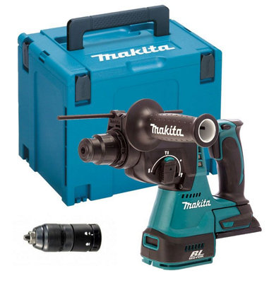 Makita DHR243Z 18V LXT Lithium Ion 3 Mode SDS Rotary Hammer Drill + Chuck + Case