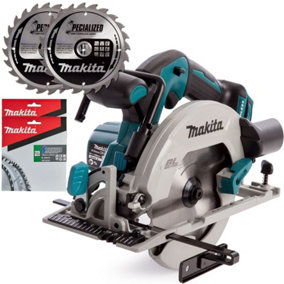 Makita DHS680Z 18v Lithium Brushless Circular Saw 165mm - 2 x Specialized Blade